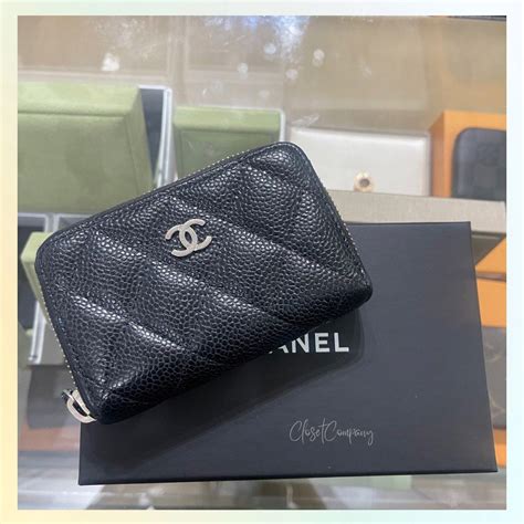 chanel cash money|chanel card holder with zipper.